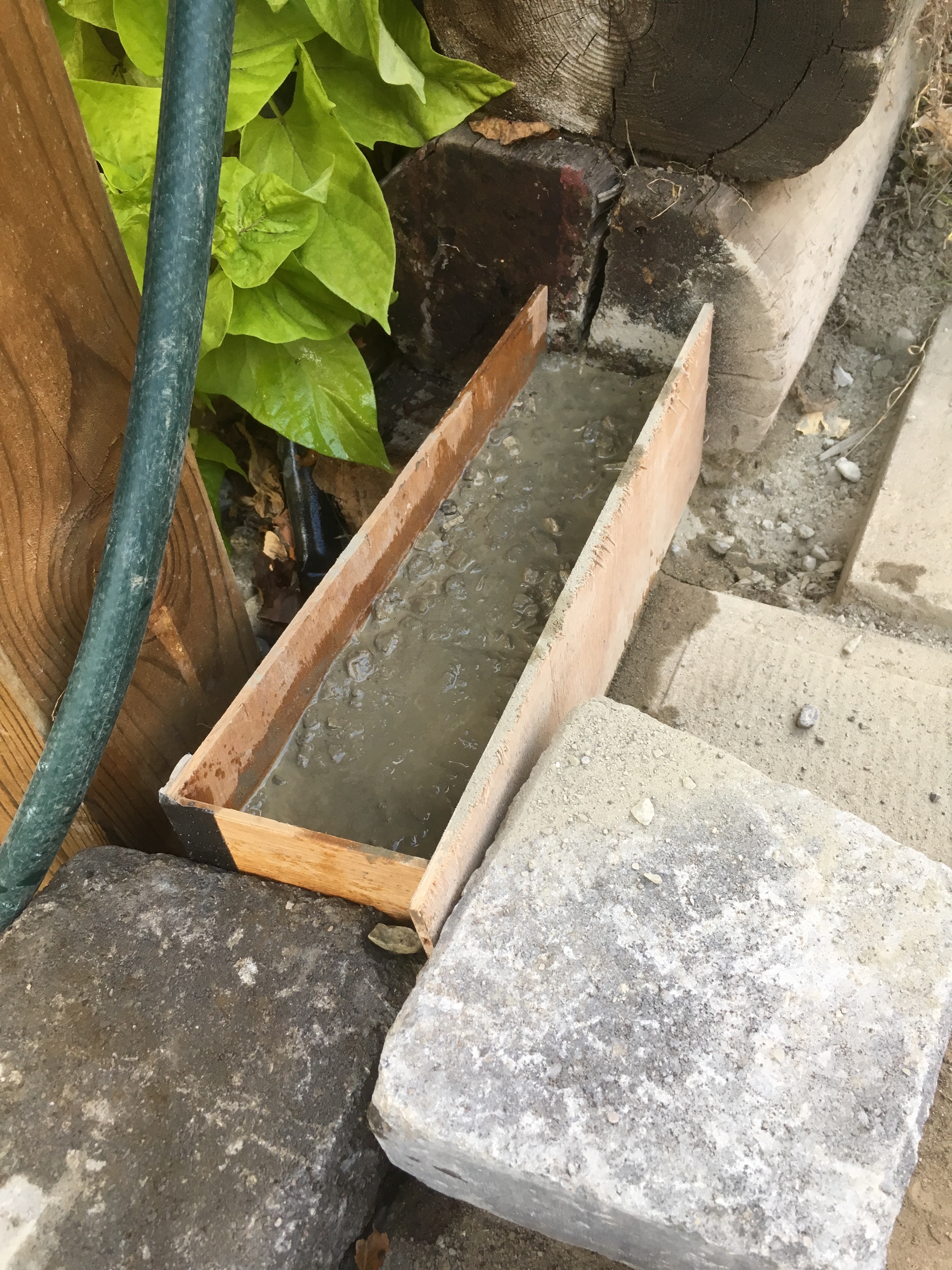 Concrete rain guide Concrete rain guide