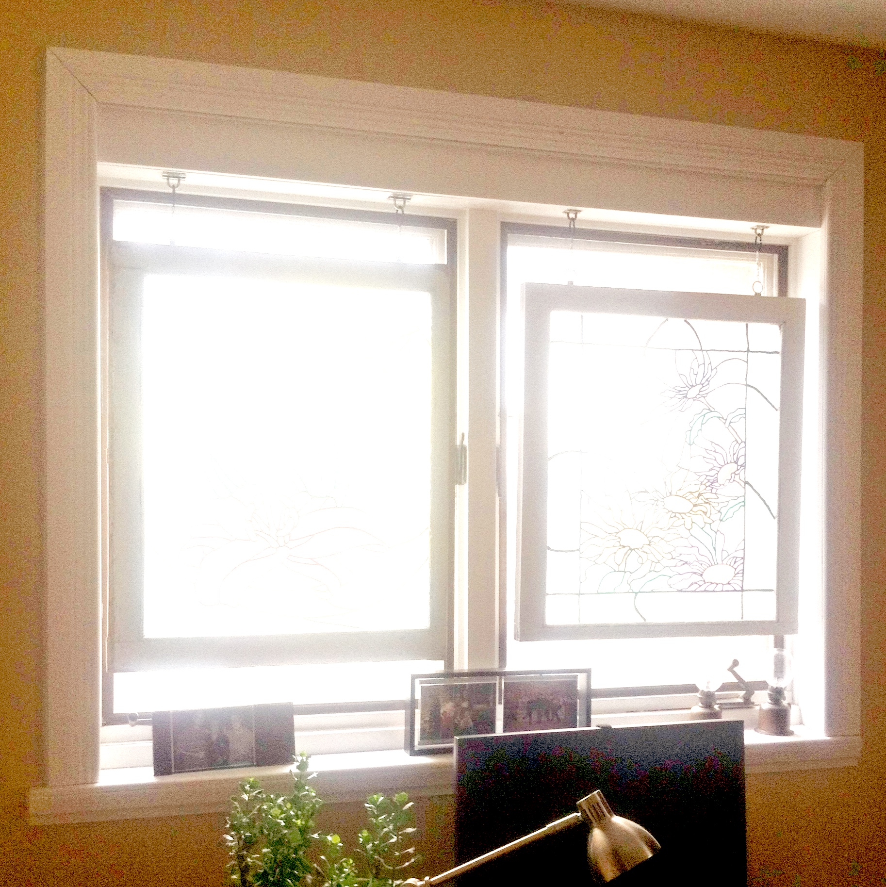 When we moved in stair window